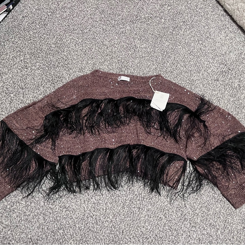 Brunello Cucinelli crop sweater NEW - Picture 1 of 9